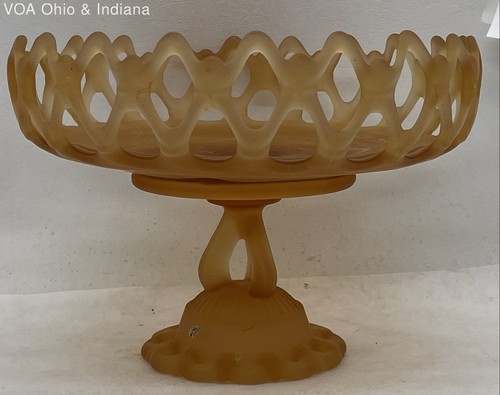 Vtg Westmoreland Doric Lace Bowl Candlesticks Holder & Plate Satin Milk Glass - Picture 8 of 11
