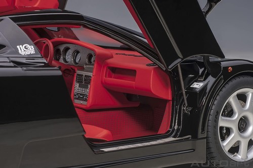 Coche deportivo AUTOart 1/18 Bugatti EB110 SS negro 1992 fundido a presión 70919 - Imagen 10 de 12