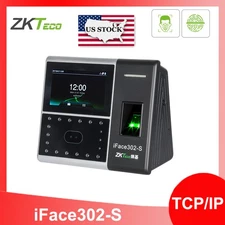 ZKTeco iFace302-S Biometric Identification Face Fingerprint Time Attendance US