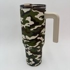 Hydrapeak Camo Print 30 oz Tumbler With Handle Lid Stainless Steel Travel Mug
