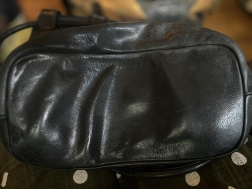 Donna Karan Vintage Y2K Damen schwarz Kordelzug Schultertasche Bucket Bag ~ schön - Bild 16 von 22