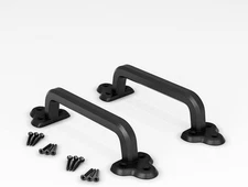 SMARTSTANDARD Heavy Duty 9" Antique Barn Door Handle Set of 2, Large Black 