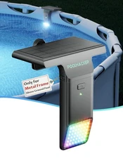 Solar Pool Lights Only for metal frame above Ground Pool, 10-Color 4-Mode Light