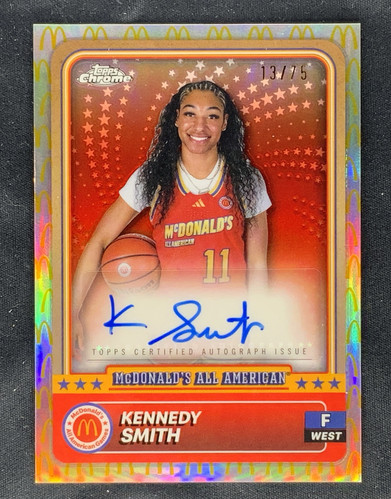 Kennedy Smith 2024 Topps Chrome McDonalds Golden Arches Logo Refractor AUTO /75 - Bild 1 von 2