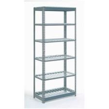 Boltless Heavy Duty Shelving 36"W x 18"D x 72"H 6 Shelves Wire Deck