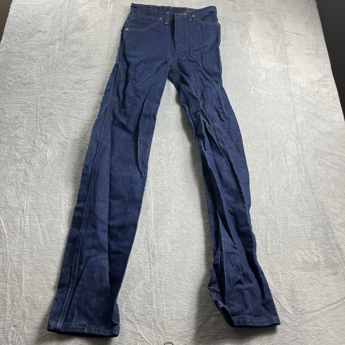 Wrangler Cowboy Schnitt Jeans Herren Größe 27x36 Mid Wash Blau Distressed Denim 13MWZ