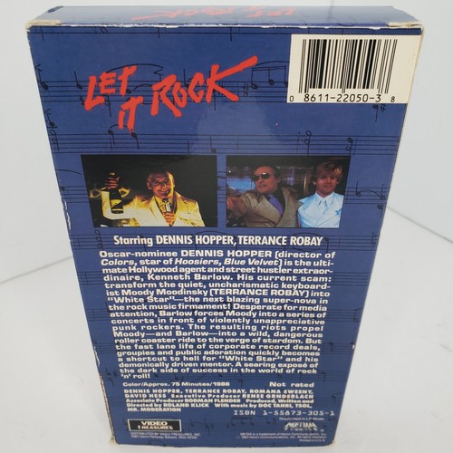 Let It Rock VHS Dennis Hopper Terrence Robay Romana Sweeny - Picture 4 of 5