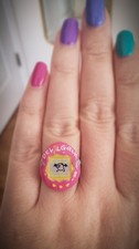 Hand Painted Tamagotchi Devilgotchi Ring