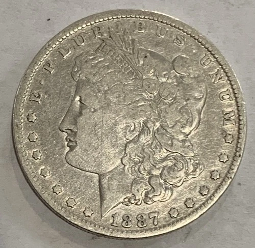 1887 O Morgan Silver Dollar $1 Coin Circulated Business Strike 0.9 Fineness