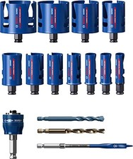 (TG. Set Ø 20/22/25/32/35/40/44/51/60/68/76 mm) Bosch Professional 15 pz. Set d