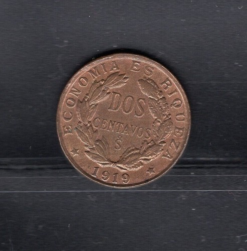 Chile 1919 2 cents copper high grade - Picture 1 of 2
