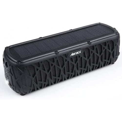 Solar Bluetooth Speaker, Portable Outdoor Speaker with 5000mAh Power Black