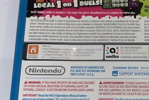 Splatoon (Wii U, 2015) Sealed - Picture 2 of 4