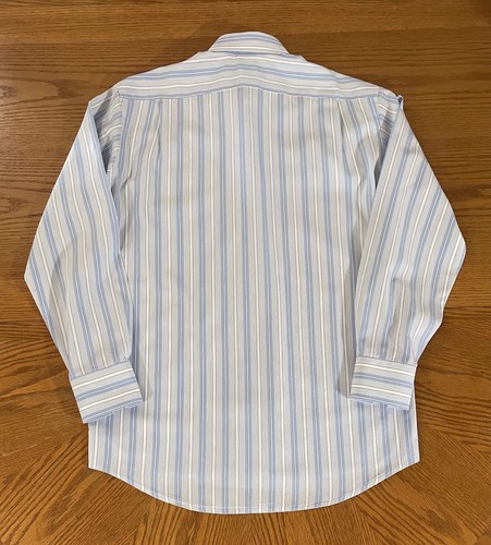 Lacoste Shirt Blue And White Striped Button Down Mens Size 40 Long Sleeve EUC - Picture 3 of 16