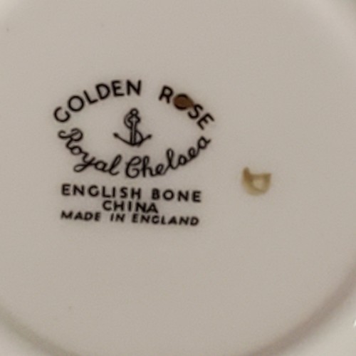 Royal Chelsea Golden Rose (Brushed Gold) Cup and Saucer 3983A - Picture 16 of 16