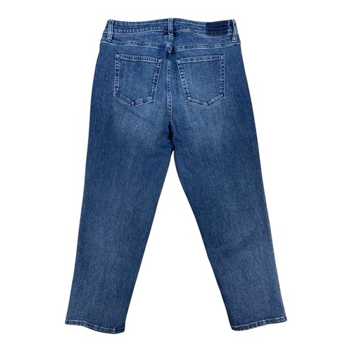 Hint of Blu Straight Leg Crop Jeans Women Size 30 Blue High Rise Stretch Denim - Picture 2 of 13