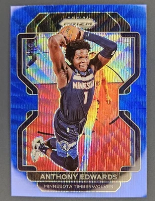 Anthony Edwards  2021-22 Panini Prizm Blue Wave Prizm #37 Minnesota Timberwolves - Bild 1 von 2