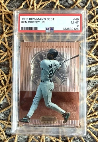 1995 KEN GRIFFEY JR. BOWMAN'S BEST #49 PSA 9 MARINERS HOF (481)
