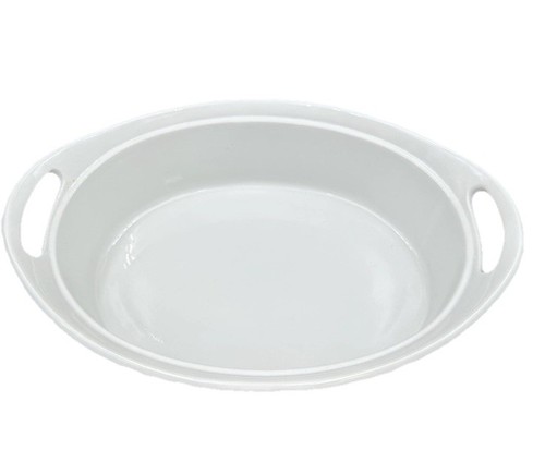 Corning Ware French White 2.5 Qt Oval Ribbed Casserole Side Handles No Lid VTG - Picture 4 of 6