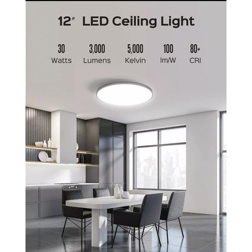 Ceiling LED Light Flush Mount, 2 Pack 12 Inch 30W Ceiling Light by JACKYLED - Picture 9 of 15