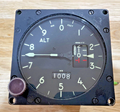 VINTAGE AIRCRAFT KOLLSMAN ALTIMETER - TYPE A37822-46-001 - Afbeelding 1 van 6