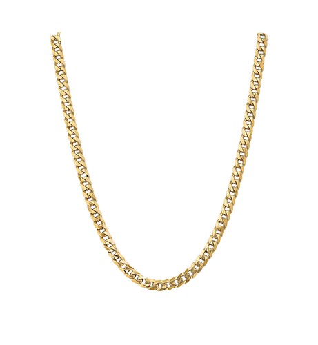 Massive 14K Gold abgeschrägte Panzerkette Kubanische Gliederkette Halskette 2,2, 2,3, 6,25, 9,5 mm breit - Bild 2 von 5