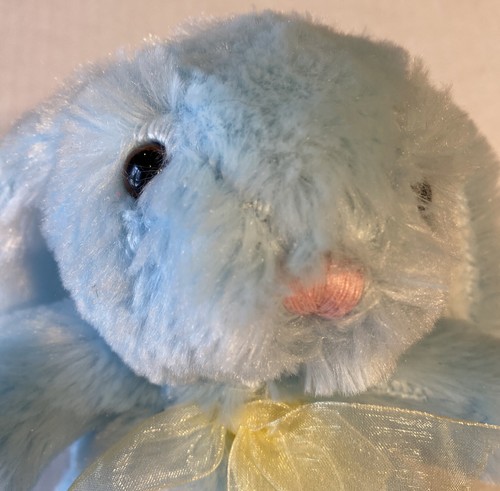 DanDee Blue Bunny with Yellow Bow - Plush / Easter / Ages 3& up - Picture 2 of 7