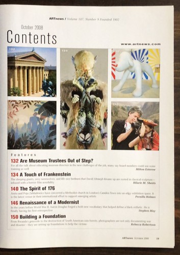 ARTnews Magazine October 2008 - Picture 2 of 4