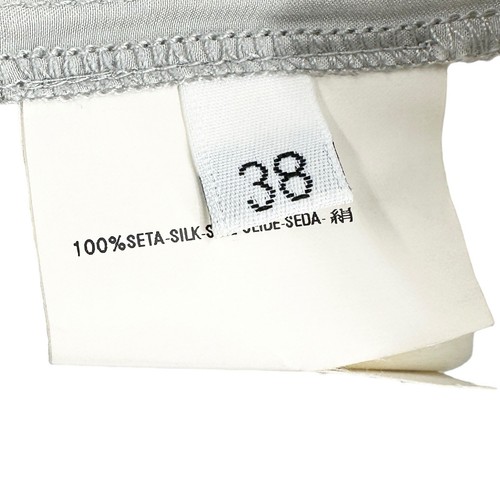 MAISON MARTIN MARGIELA Silk Tunic Top Shirt Women 38 US 2 Silver Sleeveless S926 - Picture 7 of 7