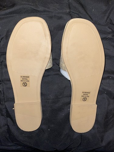 Soda Shoes Women Flip Flops Slippers Sandals Bling Rhinestone Silver - Picture 4 of 6