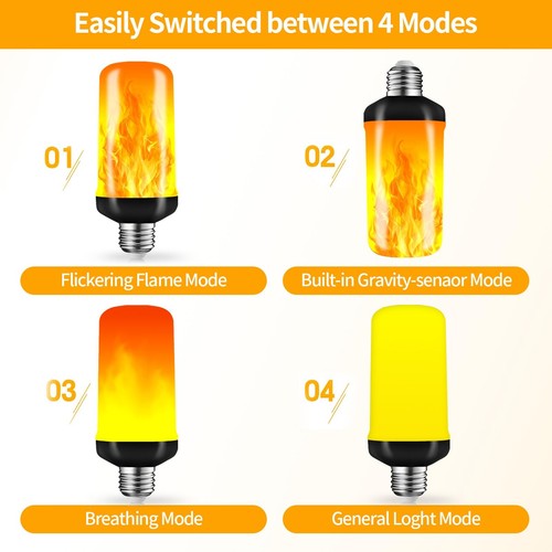 orange purple led flame light bulbs, fire light bulb, flickering light bulbs ... - Picture 2 of 7