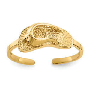 14k Yellow Gold Polished Elephant Toe Ring Jewelry Gifts for Women
