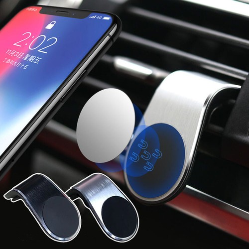 L-Clip Car Phone Magnetic Holder for Air Vent Mount Bracket for Mobile Phone UK - Zdjęcie 4 z 15
