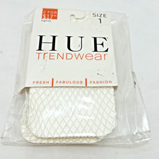 NWT Women’s HUE Large Fishnet Tights Size M/L White #866G