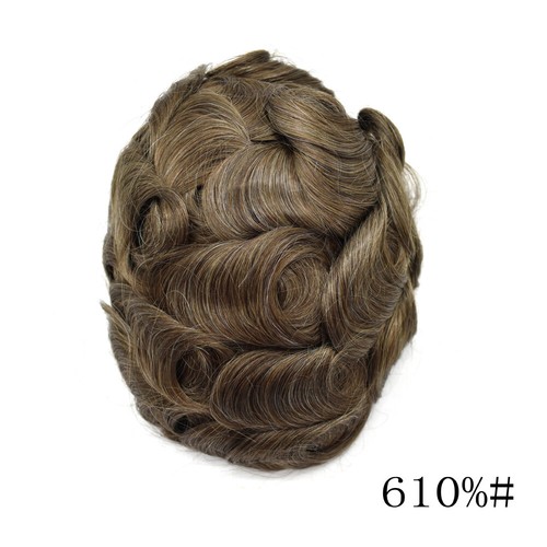 Mens Hair Replacement Full Poly Skin Toupee Human Hairpieces PU System Wig US - Picture 66 of 87