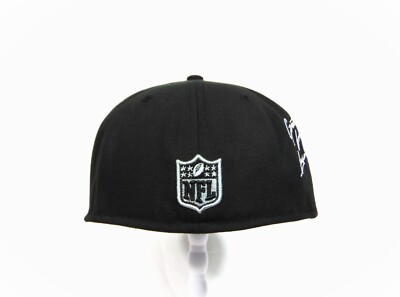 Las Vegas Raiders New Era Cloud Icons Fitted Hat 59FIFTY 7 1/8 Black Silver NFL New Era NFL Las Vegas Raiders Cloud Icon Black 59FIFTY  main image 4