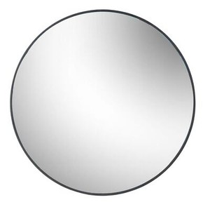 Round Framed Wall Mirror Bedroom Hallway Bathroom Mounted 80cm Black Round Framed Wall Mirror Bedroom, Black Framed Round Mirror 80cm