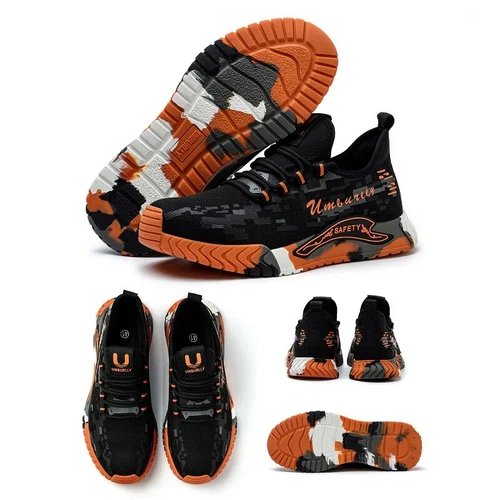 Scarpe Antinfortunistiche Uomo Sneakers da Lavoro Outdoor Punta Acciaio Lavoro Protettive Verde - Foto 9 di 17