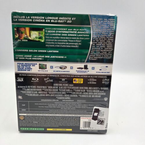Green Lantern | 3d Blu-ray Disc (Blu-ray, 2011) FRENCH RELEASE NEW SEALED - Foto 2 di 2