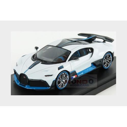 1:43 Looksmart Bugatti Divo 2018 Quartz White Glossy LS497B Modellino - Foto 2 di 2