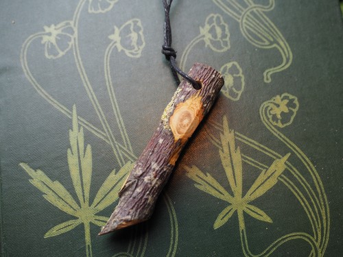 Wooden Ogham Pendant with Cord - Pagan, Wiccan, Witchcraft, Celtic Tree Ogam - Picture 10 of 69