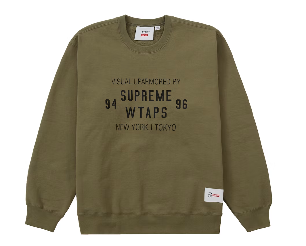 XL Supreme WTAPS Crewneck Light Olive