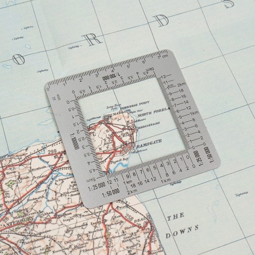 WW2 Reproduction German Army Square Planzeiger Mapcase Ruler- Map Case Kit - Picture 5 of 5