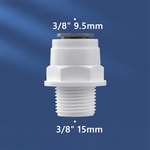 Accesorios de filtro de agua de 1/4” 3/8” Stright conexión rápida macho adaptador de rosca RO - Imagen 15 de 18
