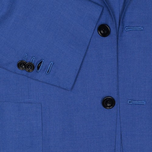 Kiton Sakko in ultramarinblau mit aufgesetzten Taschen aus Kaschmir / Seide - Picture 2 of 16