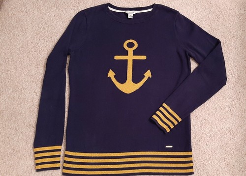Nautica Navy Nautical Anchor Sweater