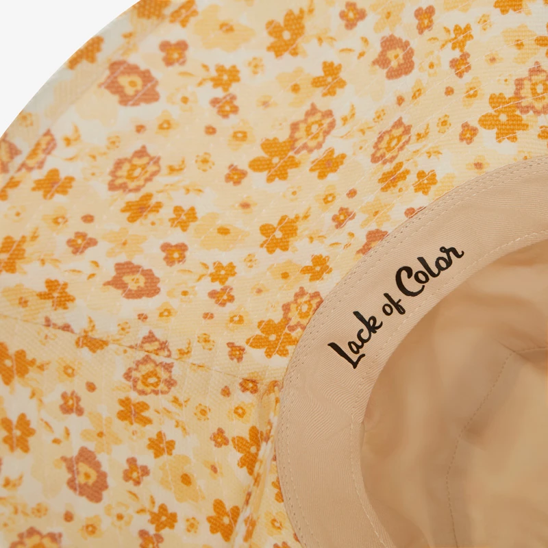 Lack of Color Holiday Bucket PEACH BLOOM Hat Sz S.M Floral  display picture 3