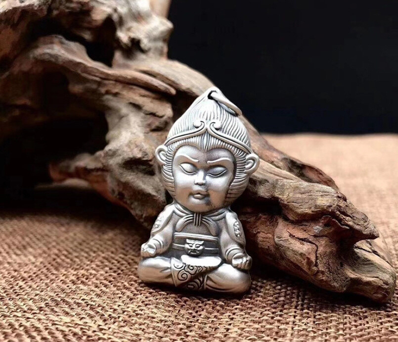 A15 Pendant Buddhist Sun Wukong Monkey King Mythology Fine Silver eBay