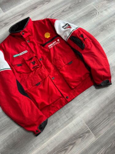 DAINESE DUCATI CORSE PERFOMANCE MOTORCYCLE JACKET WITH LINING RED MEN SIZE 52 - Picture 6 of 19