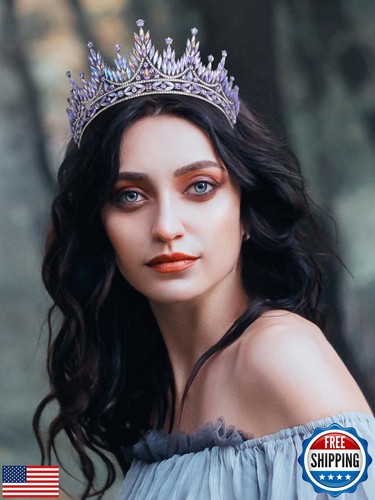 SWEETV Prinzessin Diadem Krone für Frauen, Hochzeit Diadem für Braut, Kristall Königin C - Bild 2 von 5
